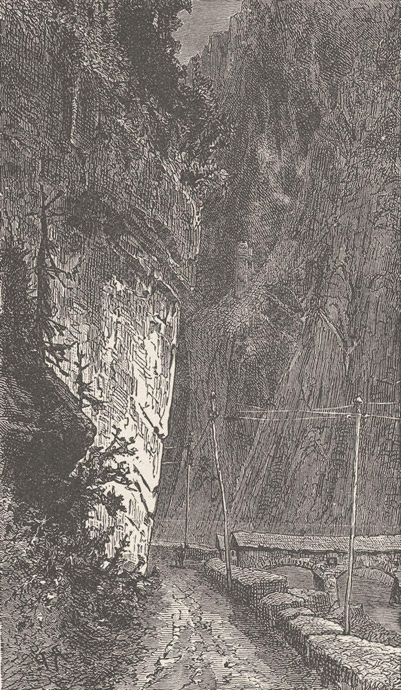 SWITZERLAND. Juvalta 1903 old antique vintage print picture